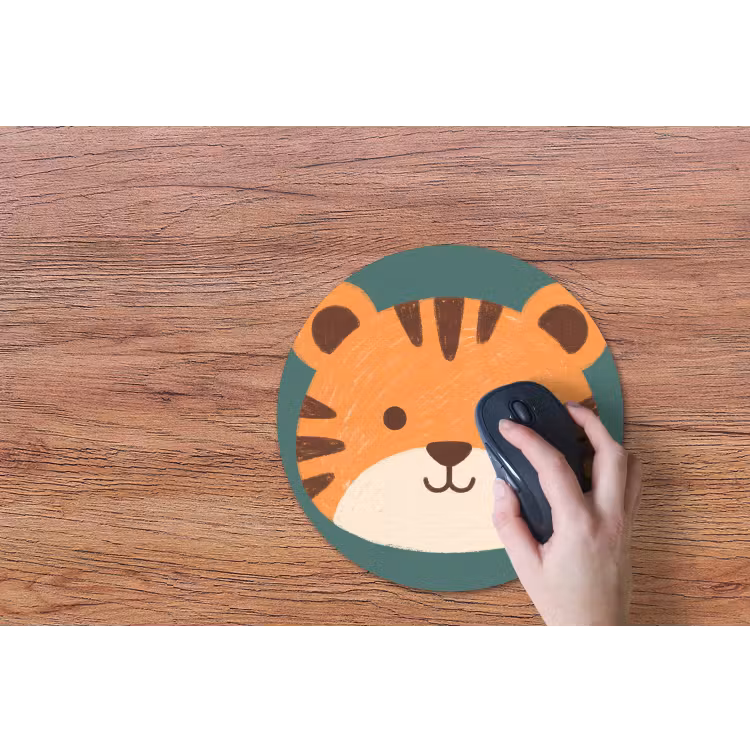Muismat - Dieren - Kop - Oranje - Illustratie - Modern — 3