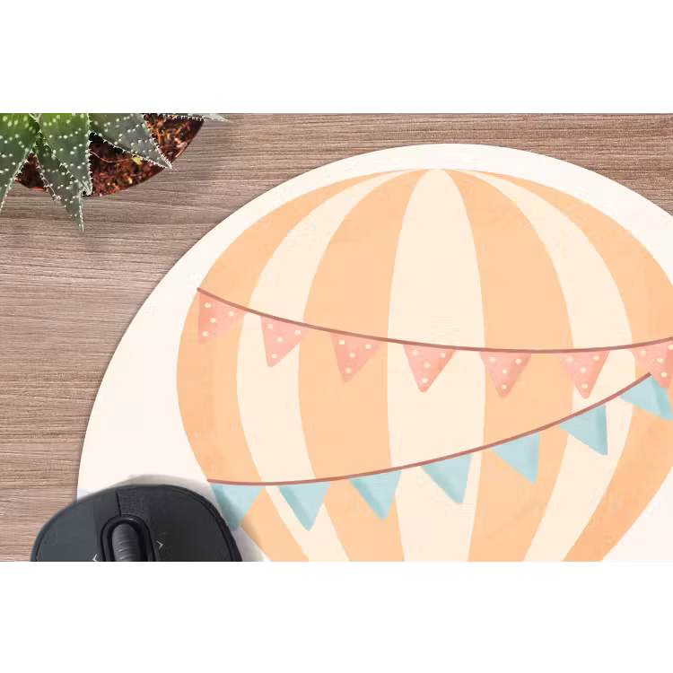 Muismat - Luchtballon - Wolken - Illustratie - Zacht - Kinderkamer — 4