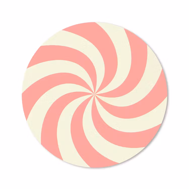Muismat - Spiraal - Patroon - Abstract - Roze - Beige — 1