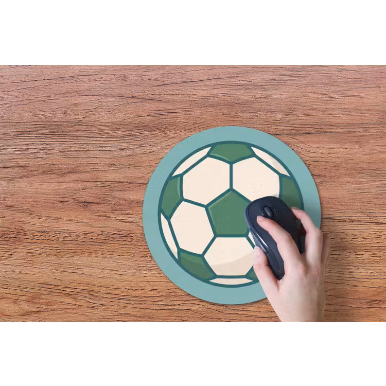 Muismat - Voetbal - Geometrisch - Sport - Illustratie - Blauwgroen — 3