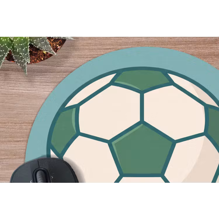 Muismat - Voetbal - Geometrisch - Sport - Illustratie - Blauwgroen — 4