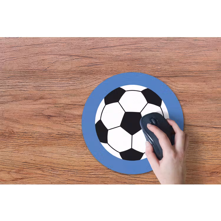 Muismat - Voetbal - Zwart-wit - Sport - Illustratie - Blauw — 3
