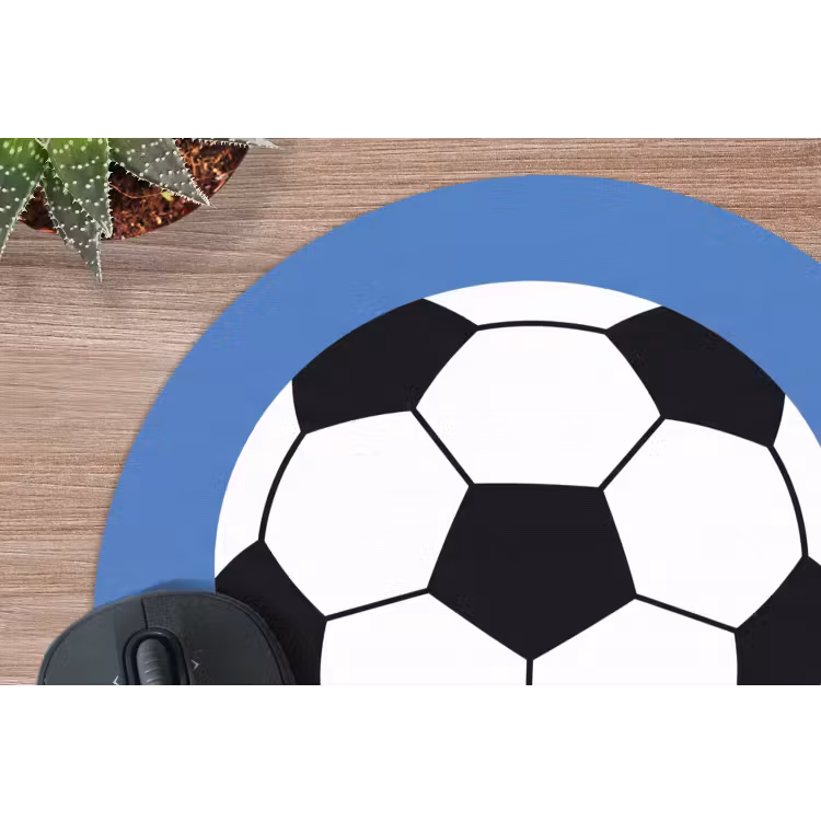 Muismat - Voetbal - Zwart-wit - Sport - Illustratie - Blauw — 4