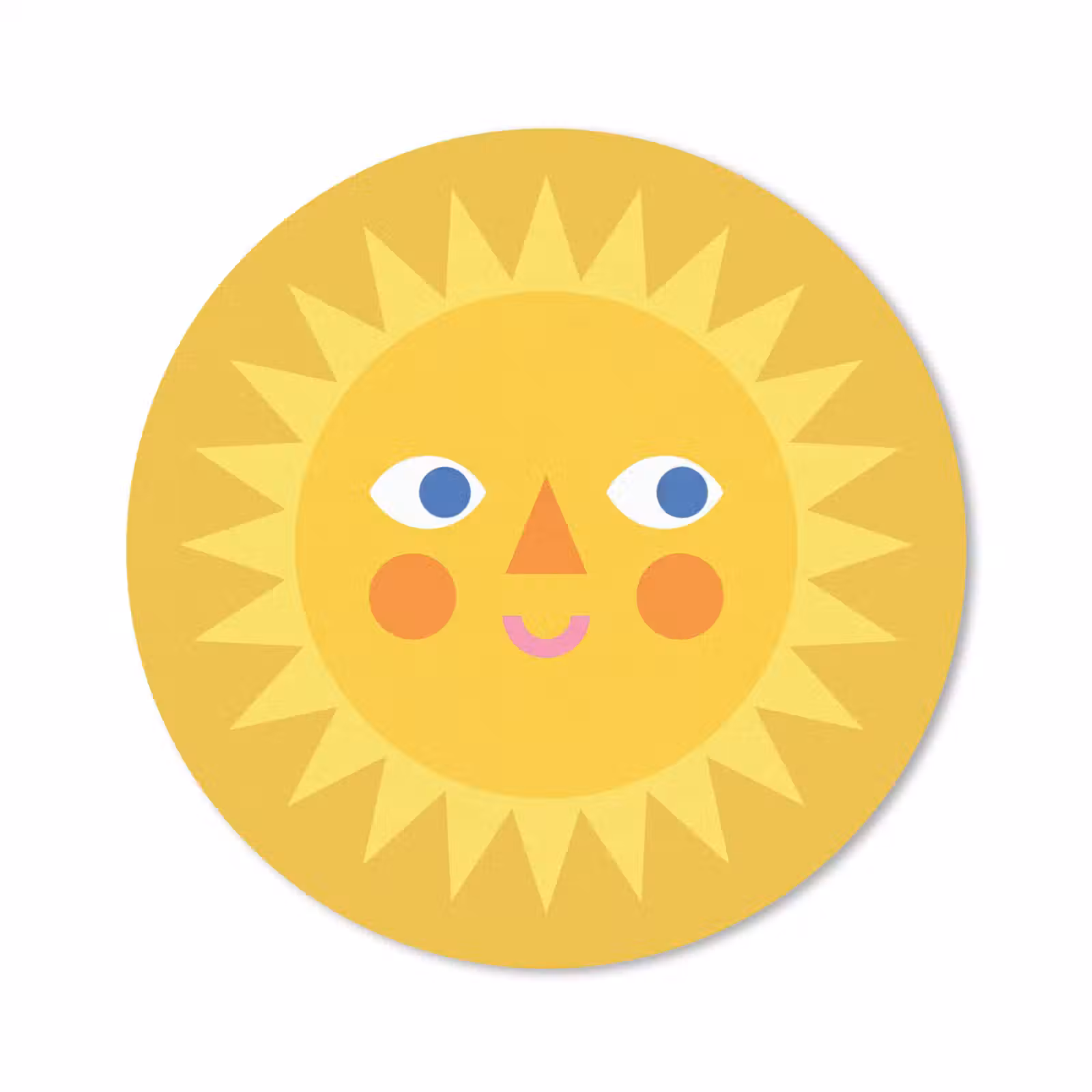 Muismat - Zon - Gezicht - Zomer - Illustratie - Geel — 1