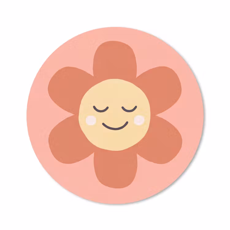 Muismat - Bloemen - Tekenfilm - Kind - Roze — 1