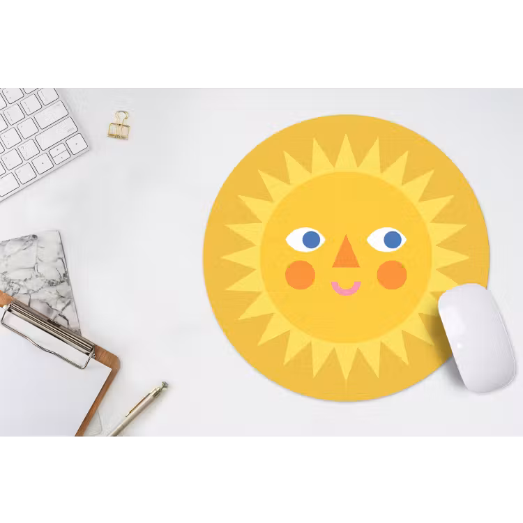 Muismat - Zon - Gezicht - Zomer - Illustratie - Geel — 2