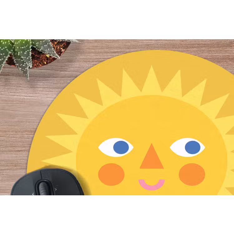 Muismat - Zon - Gezicht - Zomer - Illustratie - Geel — 4