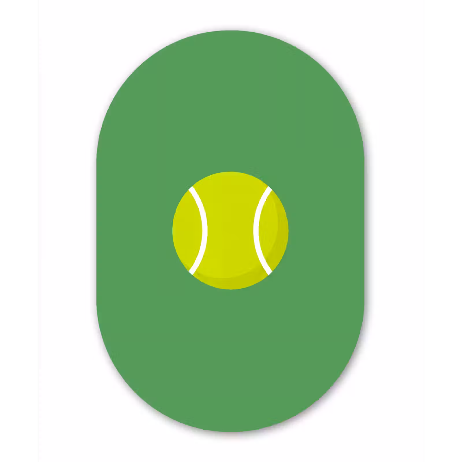 Muurovaal - Glas - Bal - Geel - Sport - Groen - Illustratie — 1