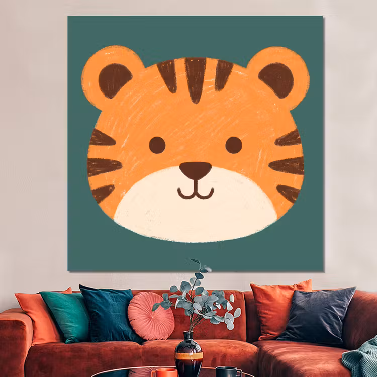 Forex - Dieren - Kop - Oranje - Illustratie - Modern — 3