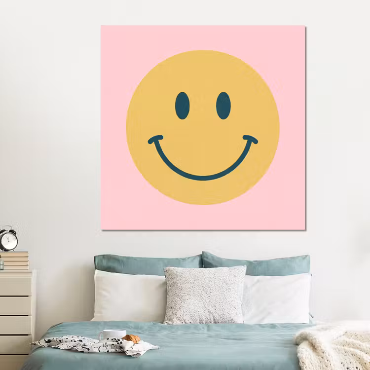 Forex - Smiley - Geel - Roze - Symbool - Minimalistisch — 2