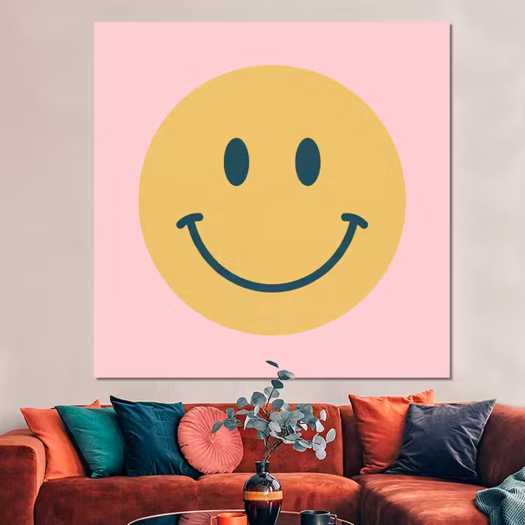 Forex - Smiley - Geel - Roze - Symbool - Minimalistisch — 3