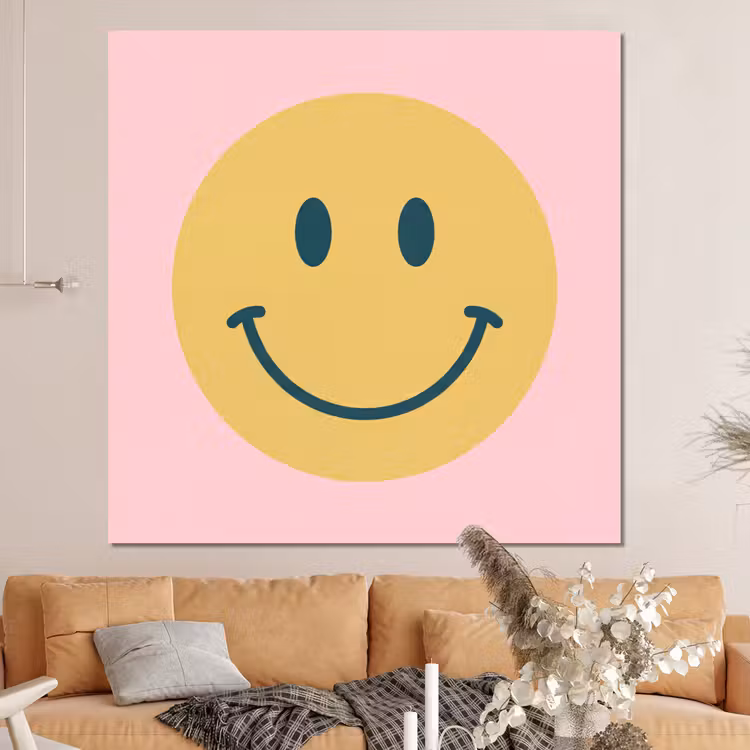 Forex - Smiley - Geel - Roze - Symbool - Minimalistisch — 4
