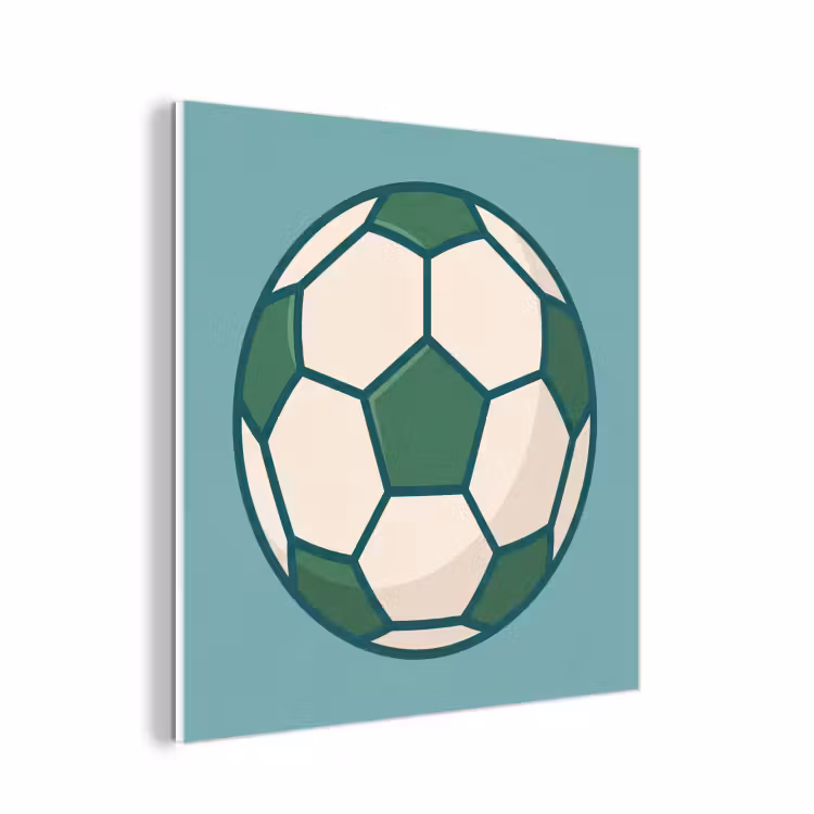 Forex - Voetbal - Geometrisch - Sport - Illustratie - Blauwgroen — 1