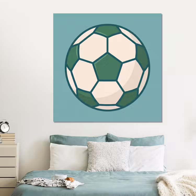 Forex - Voetbal - Geometrisch - Sport - Illustratie - Blauwgroen — 2