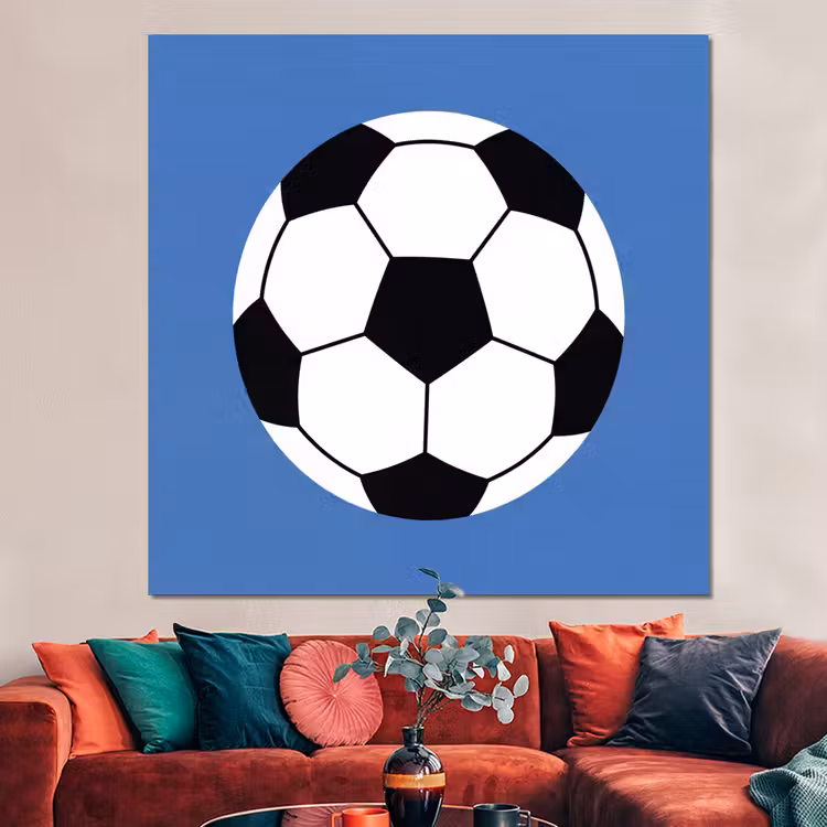 Forex - Voetbal - Zwart-wit - Sport - Illustratie - Blauw — 3