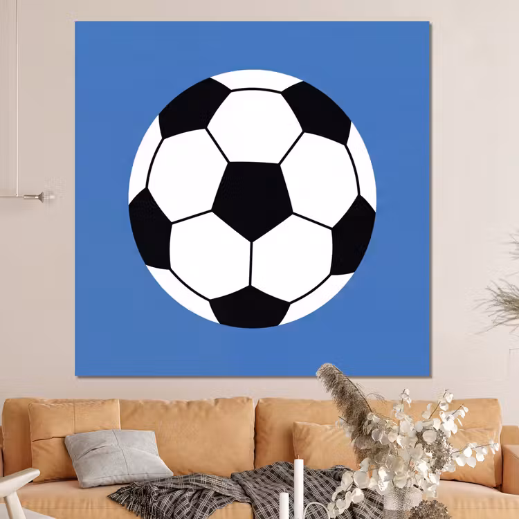 Forex - Voetbal - Zwart-wit - Sport - Illustratie - Blauw — 4
