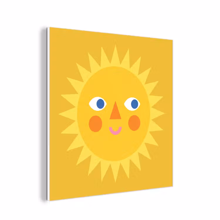 Forex - Zon - Gezicht - Zomer - Illustratie - Geel — 1