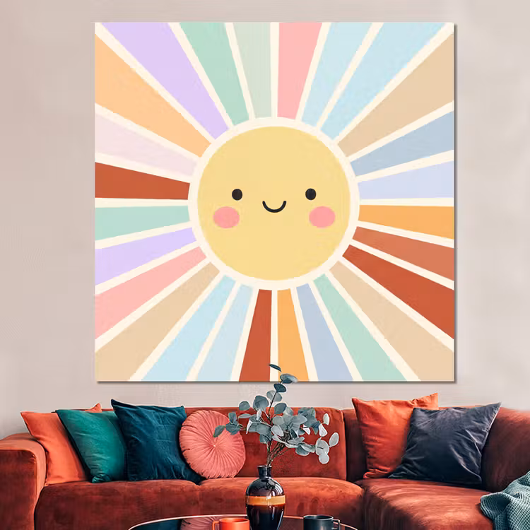 Forex - Zon - Stralen - Vrolijk - Kleurrijk - Abstract — 3