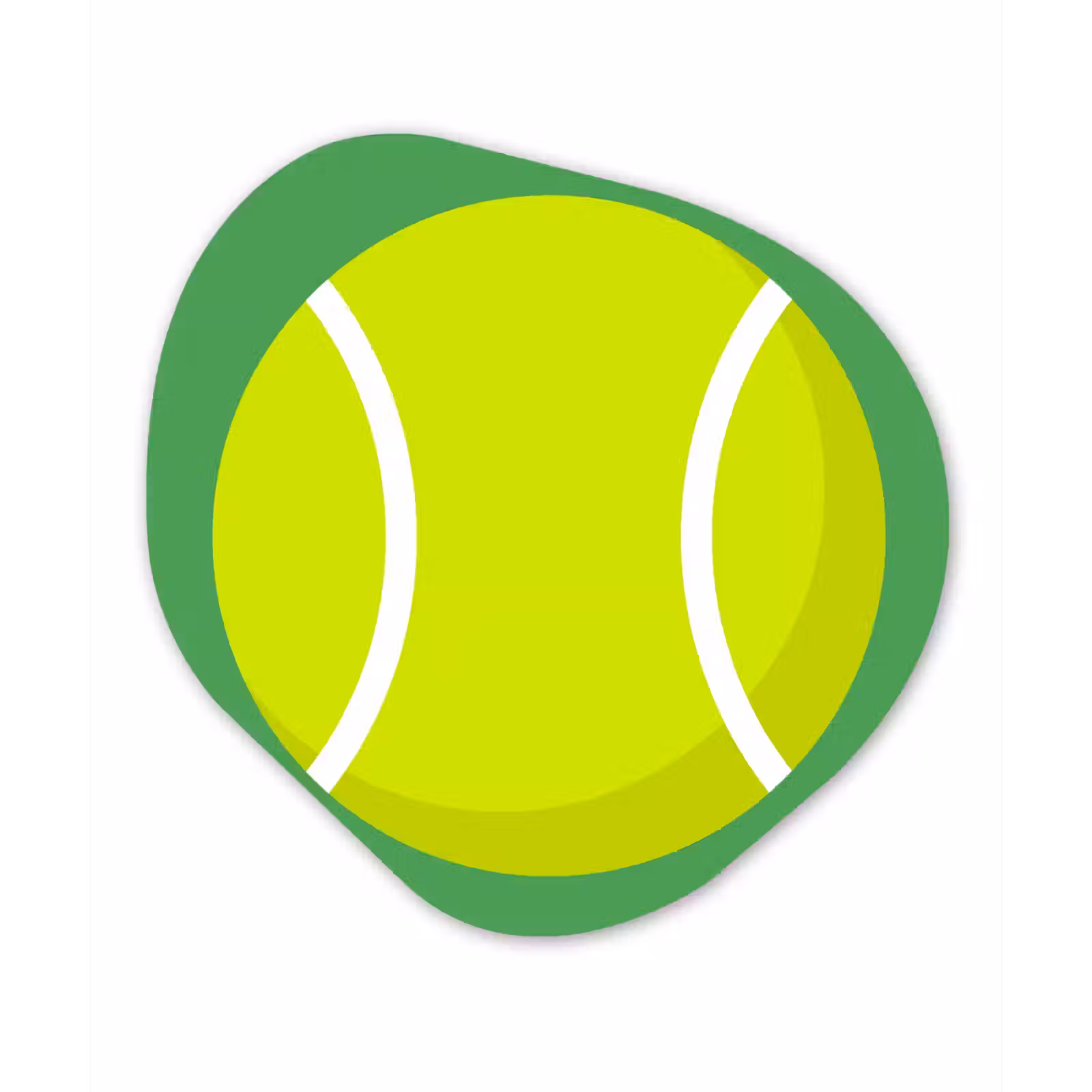 Organisch schilderij - Glas - Bal - Geel - Sport - Groen - Illustratie — 1