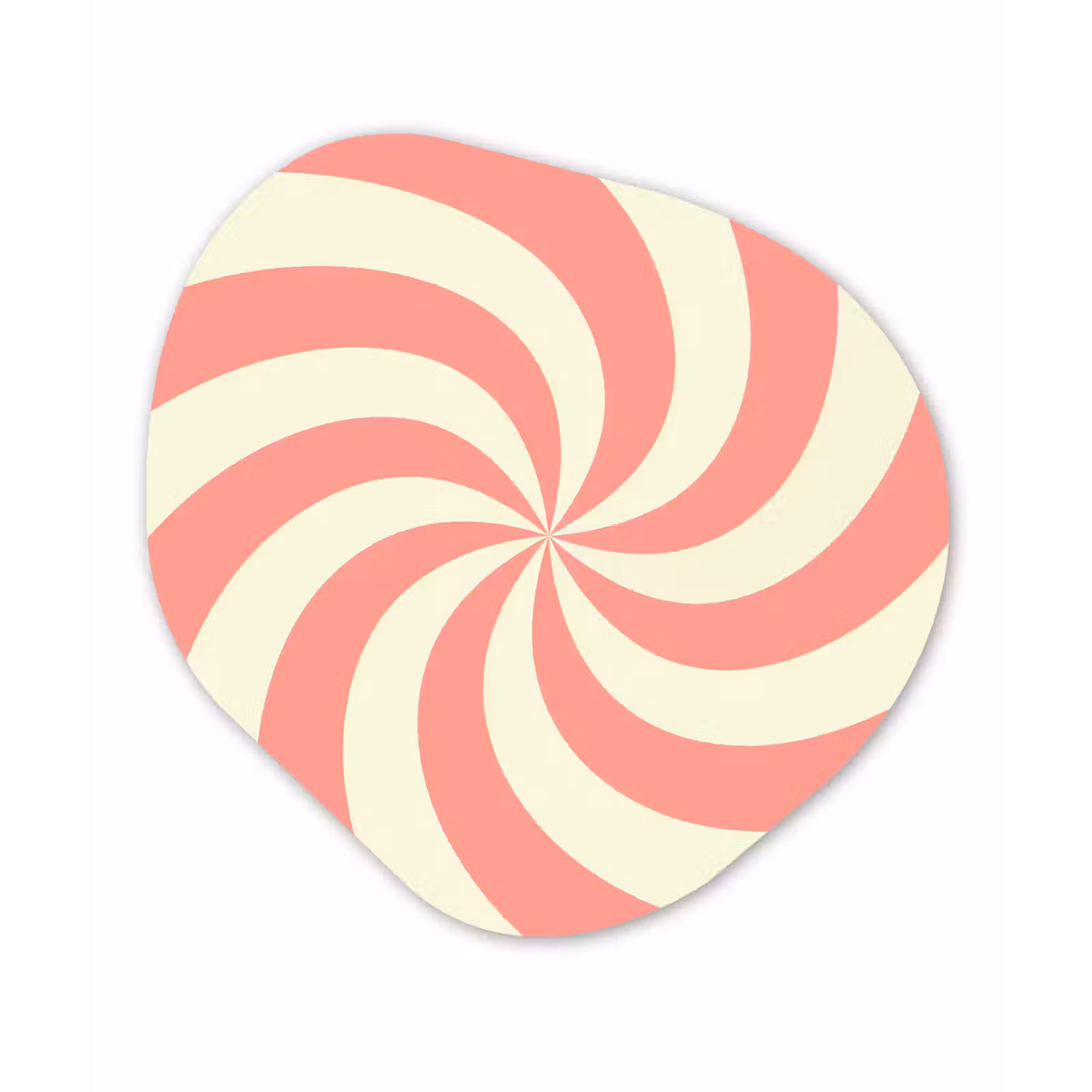 Organisch schilderij - Glas - Spiraal - Patroon - Abstract - Roze - Beige — 1