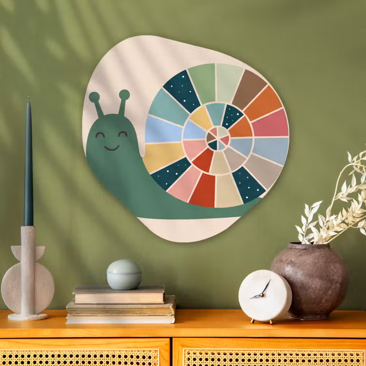 Organisch schilderij - Glas - Dieren - Slak - Kleurrijk - Illustratie — 2
