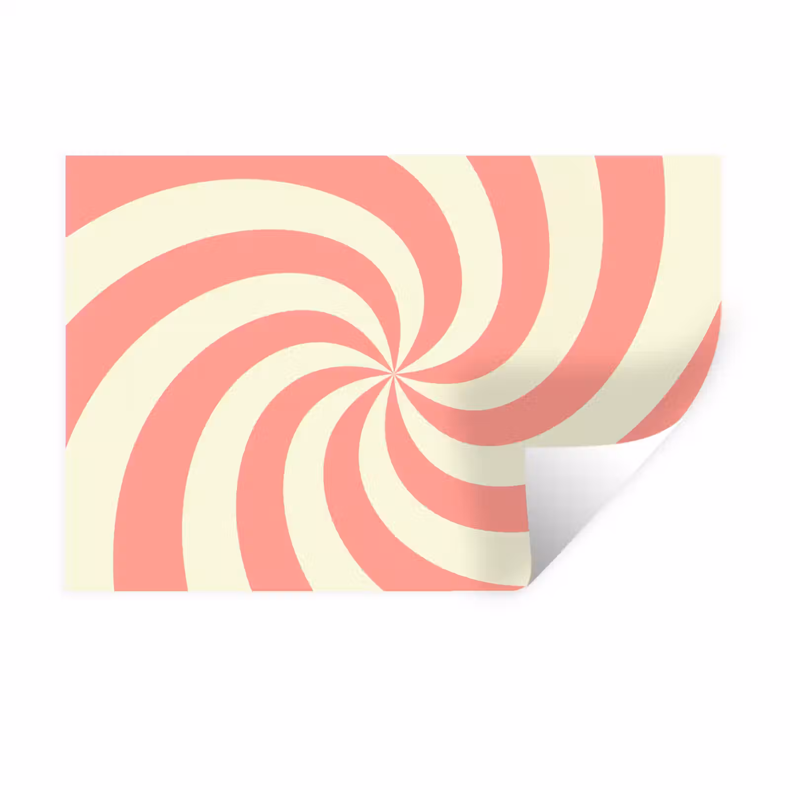 Muursticker - Spiraal - Patroon - Abstract - Roze - Beige — 1