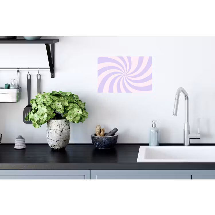 Muursticker - Patroon - Spiraal - Abstract - Modern - Paars-Roze — 2