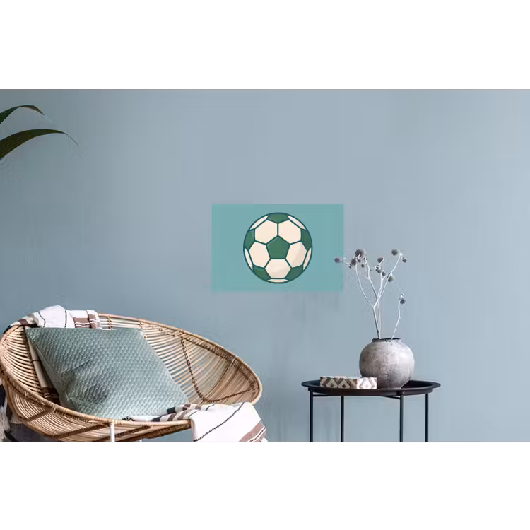 Muursticker - Voetbal - Geometrisch - Sport - Illustratie - Blauwgroen — 4