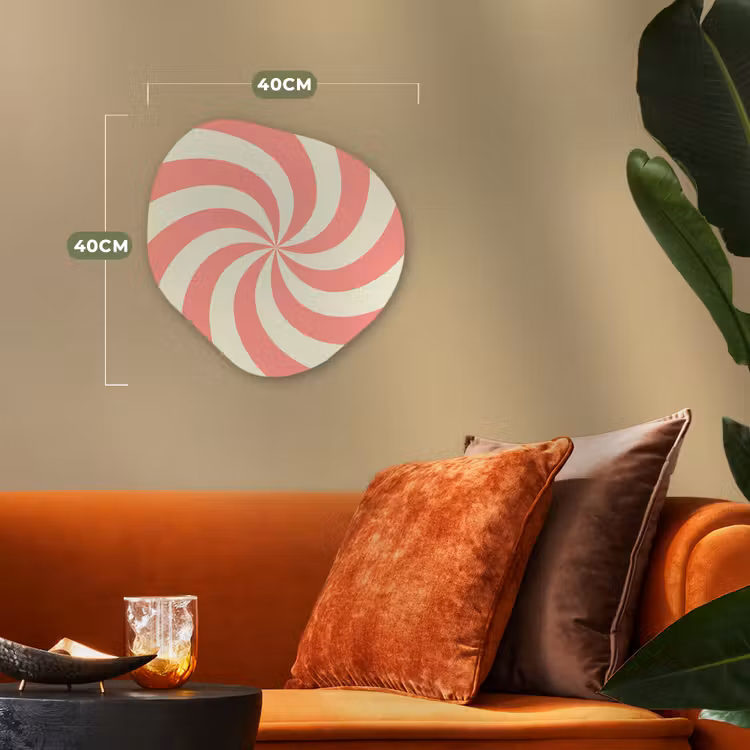 Organisch schilderij - Forex - Spiraal - Patroon - Abstract - Roze - Beige — 4