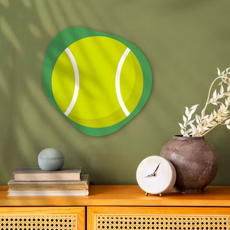 Organisch schilderij - Forex - Bal - Geel - Sport - Groen - Illustratie — 2