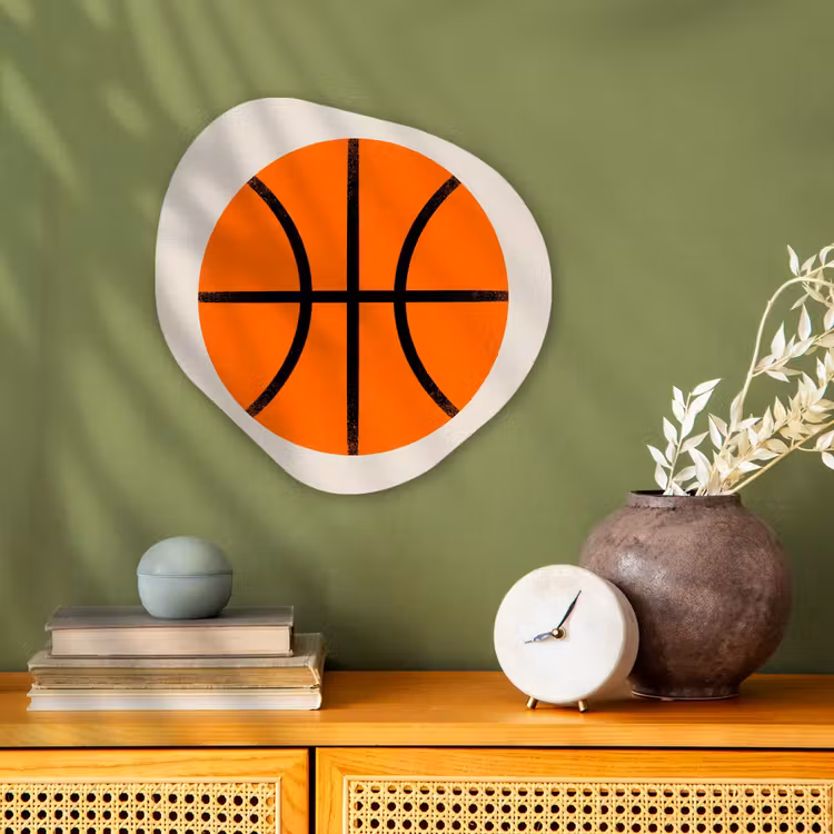 Organisch schilderij - Forex - Basketbal - Bal - Sport - Illustratie - Oranje — 2
