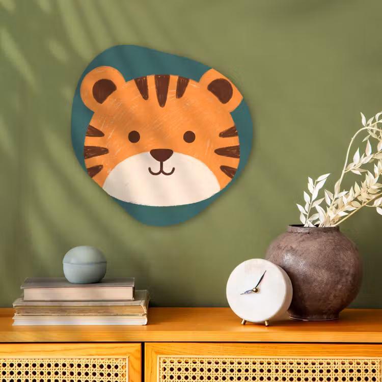Organisch schilderij - Forex - Dieren - Kop - Oranje - Illustratie - Modern — 2