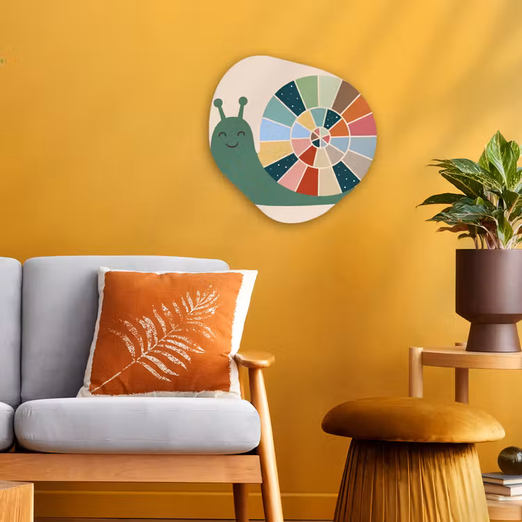 Organisch schilderij - Forex - Dieren - Slak - Kleurrijk - Illustratie — 3
