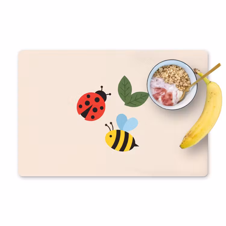 Placemat - 6 stuks - Insect - Blad - Natuur - Speels - Illustratie — 1