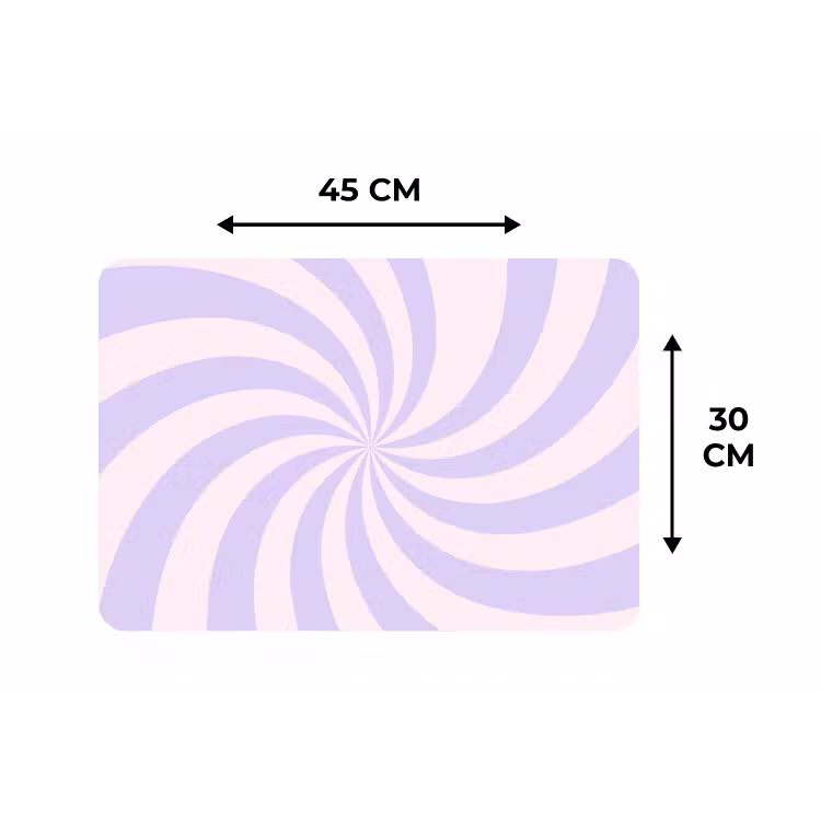 Placemat - 6 stuks - Patroon - Spiraal - Abstract - Modern - Paars-Roze — 3