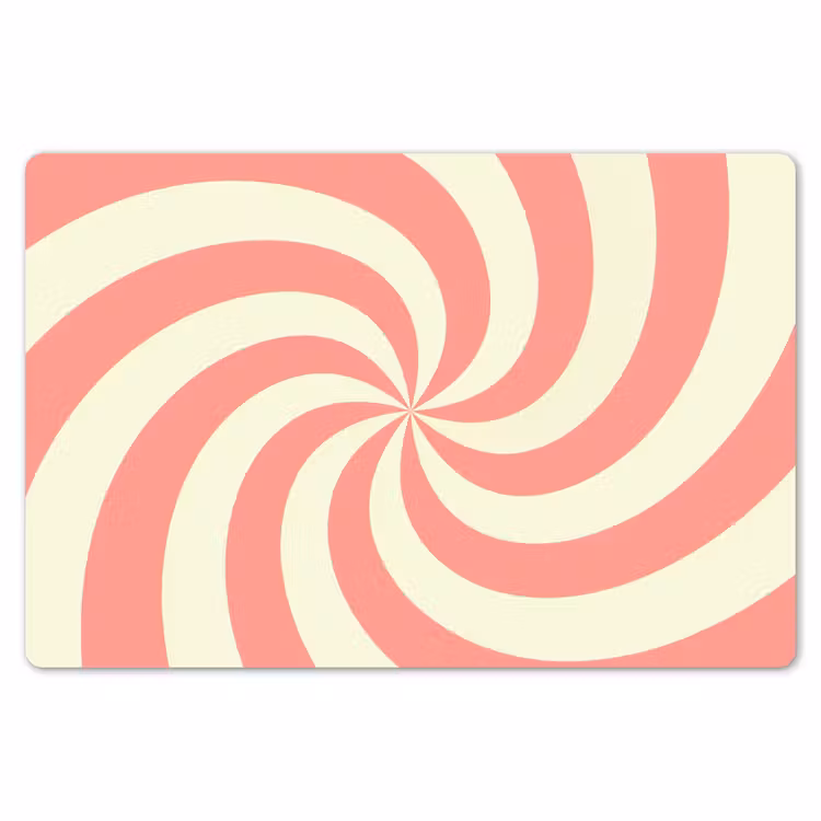 Placemat - 6 stuks - Spiraal - Patroon - Abstract - Roze - Beige — 7