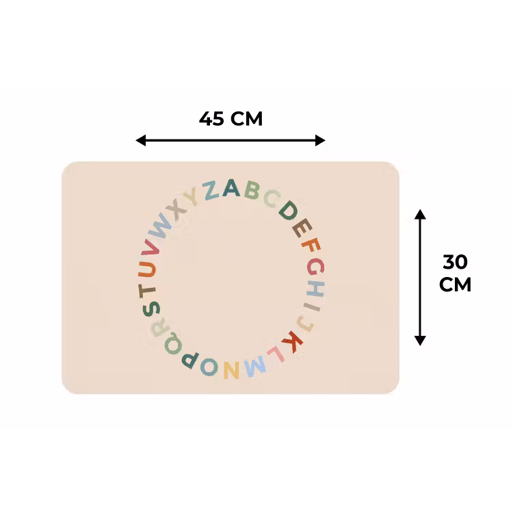 Placemat - 6 stuks - Alfabet - Cirkel - Educatie - Speels - Kleurrijk — 3