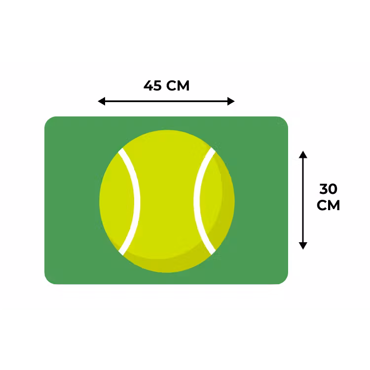 Placemat - 6 stuks - Bal - Geel - Sport - Groen - Illustratie — 3