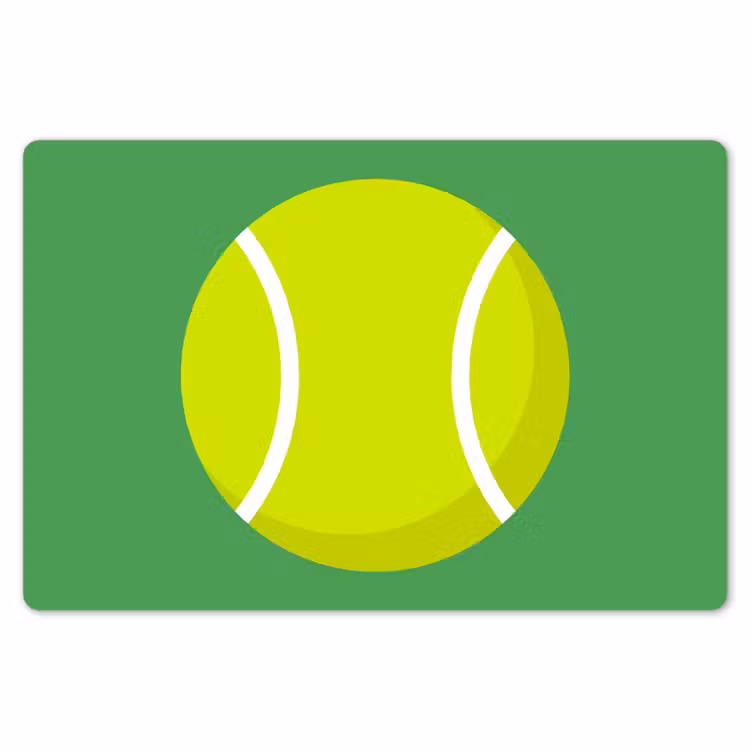 Placemat - 6 stuks - Bal - Geel - Sport - Groen - Illustratie — 7