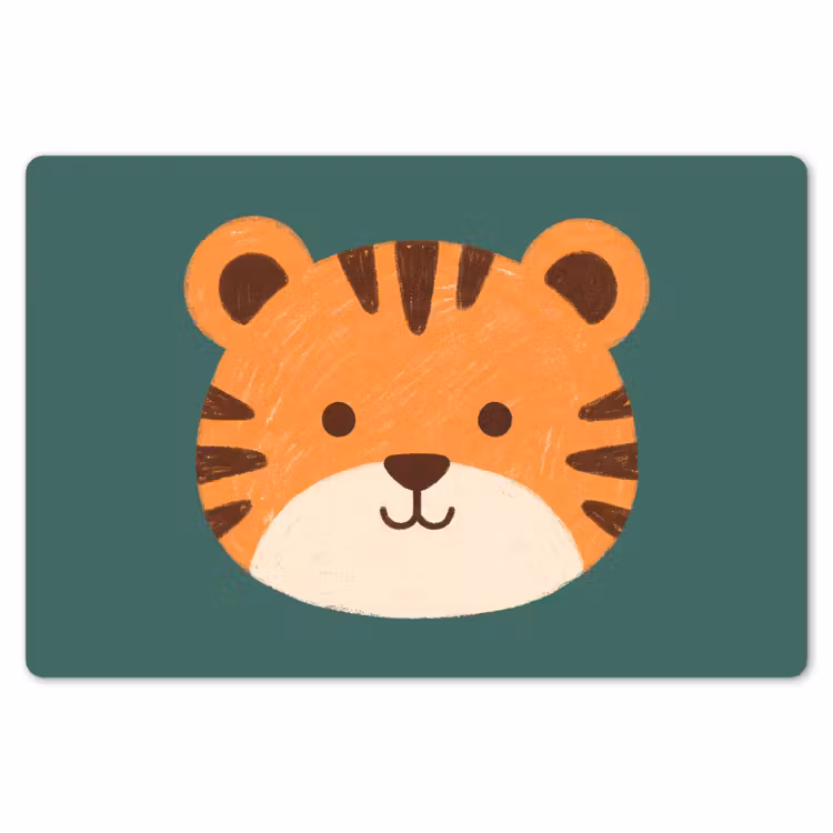 Placemat - 6 stuks - Dieren - Kop - Oranje - Illustratie - Modern — 7