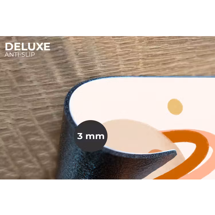 Placemat - 6 stuks - Planeet - Ringen - Ruimte - Illustratie - Beige — 4