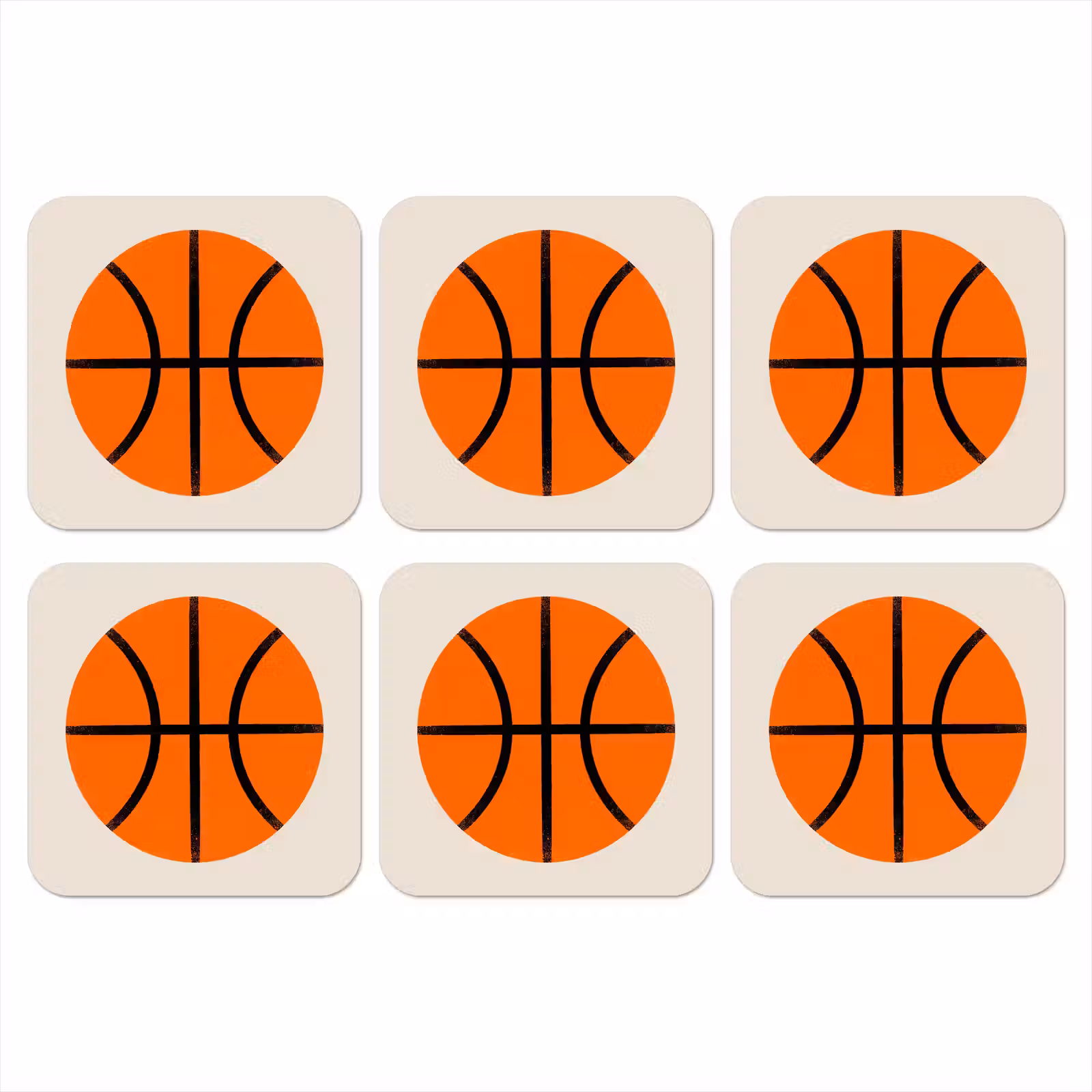 Onderzetter​ - Basketbal - Bal - Sport - Illustratie - Oranje — 1