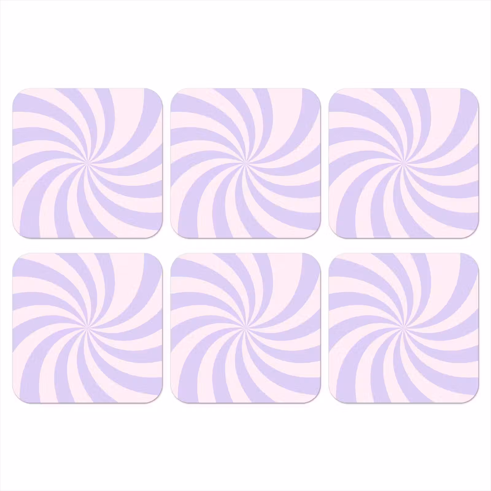 Onderzetter​ - Patroon - Spiraal - Abstract - Modern - Paars-Roze — 1