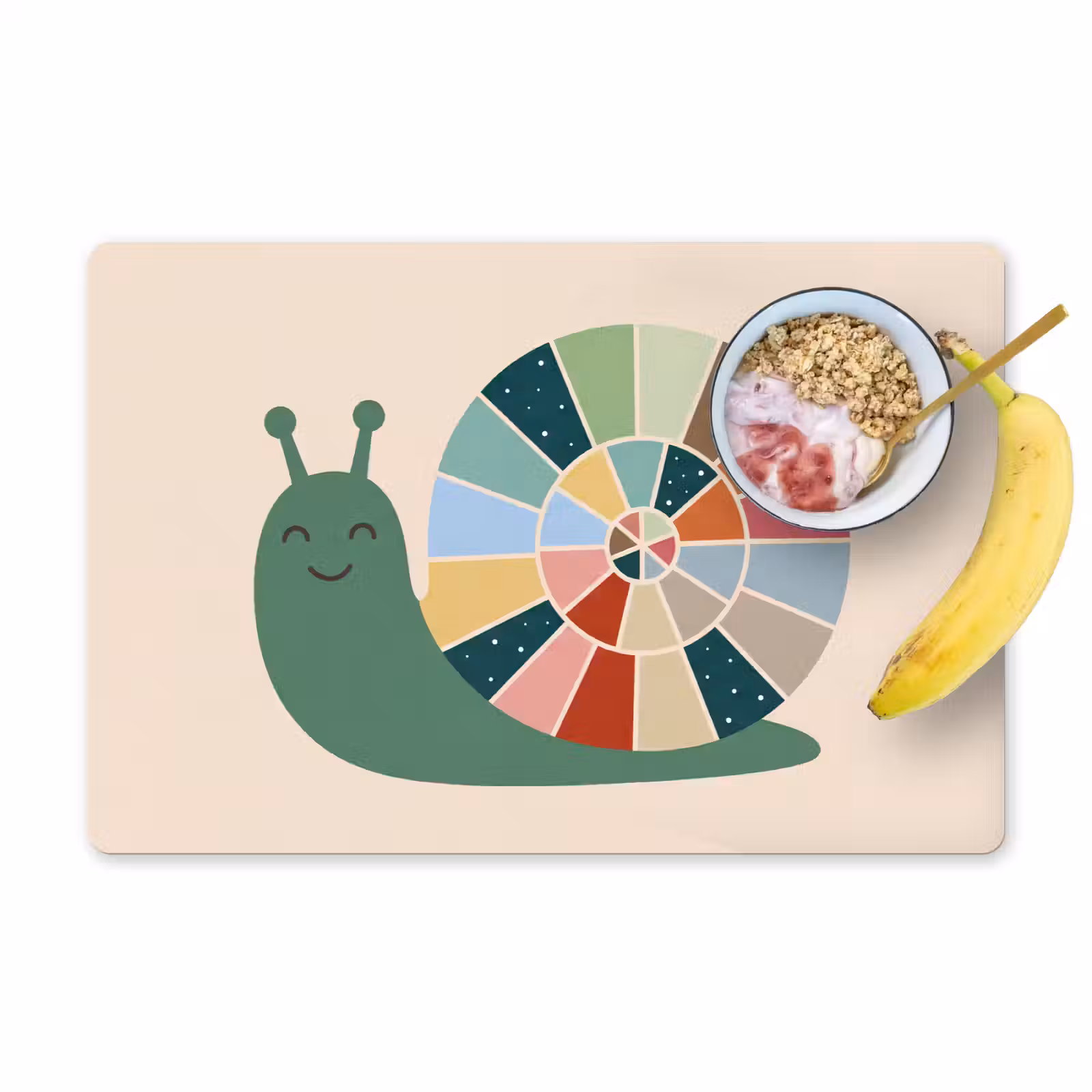 Placemat - 6 stuks - Dieren - Slak - Kleurrijk - Illustratie — 1