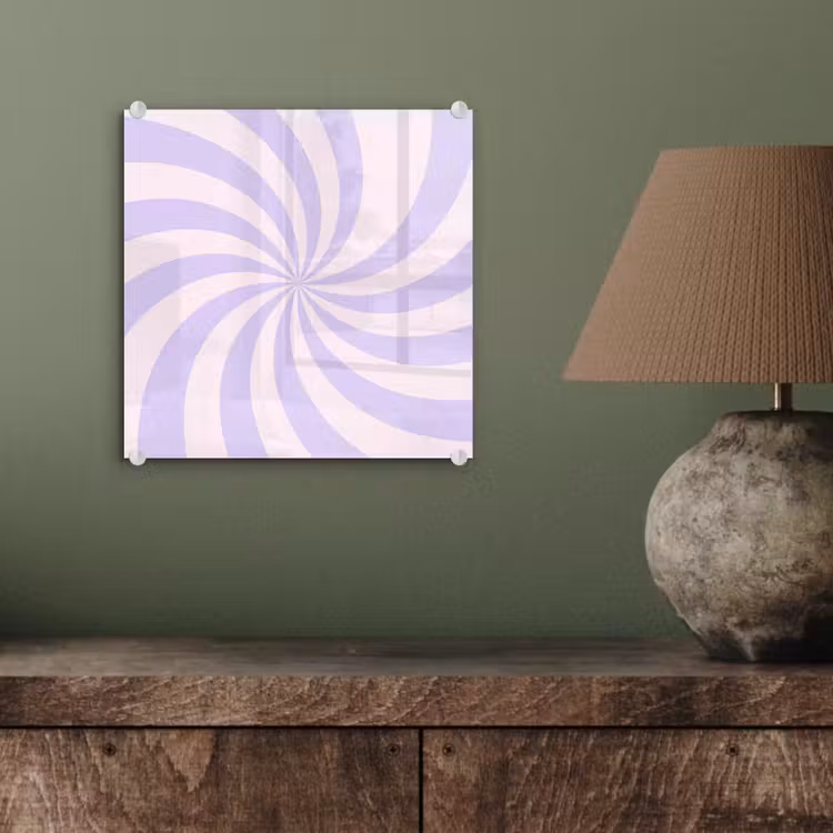 Glas schilderij - Patroon - Spiraal - Abstract - Modern - Paars-Roze — 4