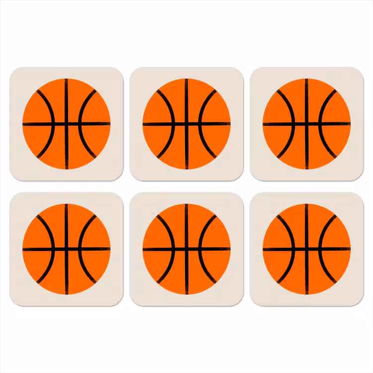 Onderzetter​ - Basketbal - Bal - Sport - Illustratie - Oranje — 1