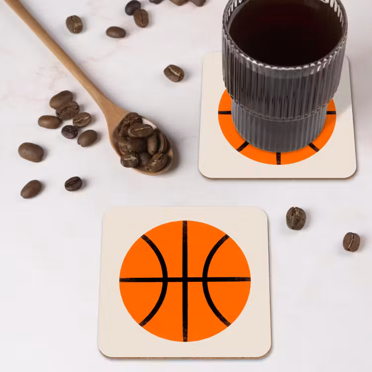 Onderzetter​ - Basketbal - Bal - Sport - Illustratie - Oranje — 4