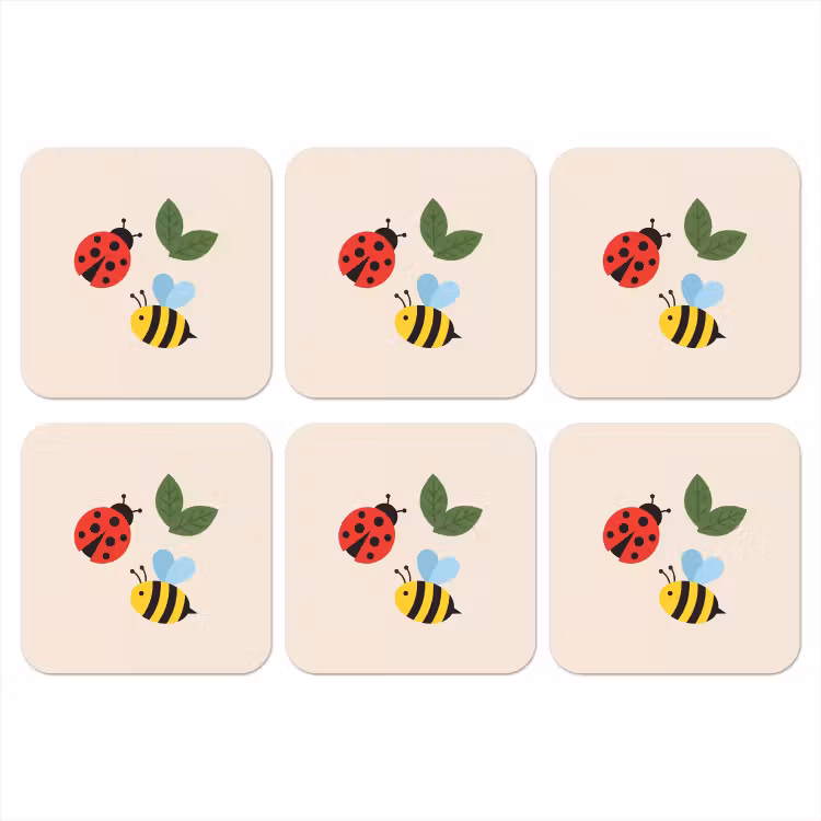 Onderzetter​ - Insect - Blad - Natuur - Speels - Illustratie — 1