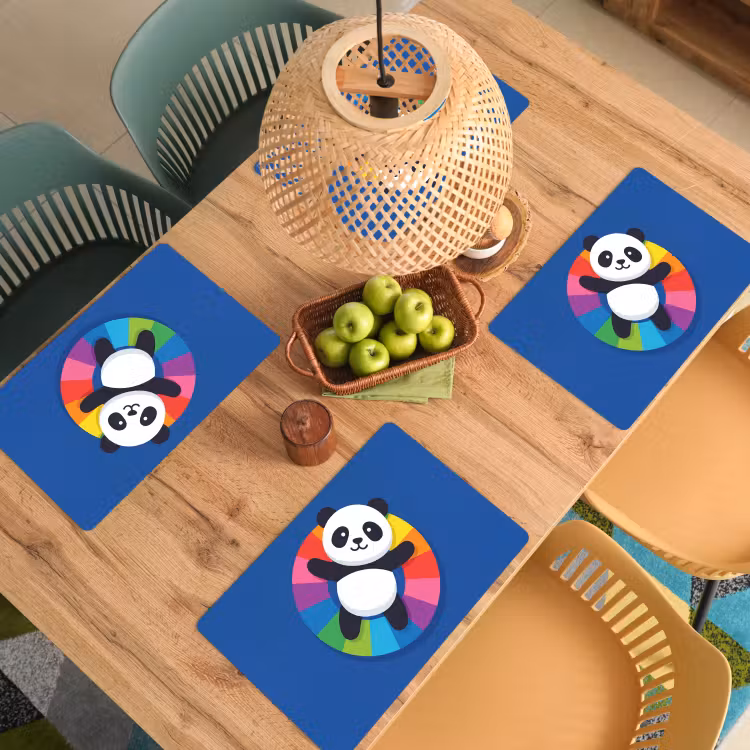 Placemat - 6 stuks - Dieren - Cartoon - Kleurrijk - Modern - Speels — 6