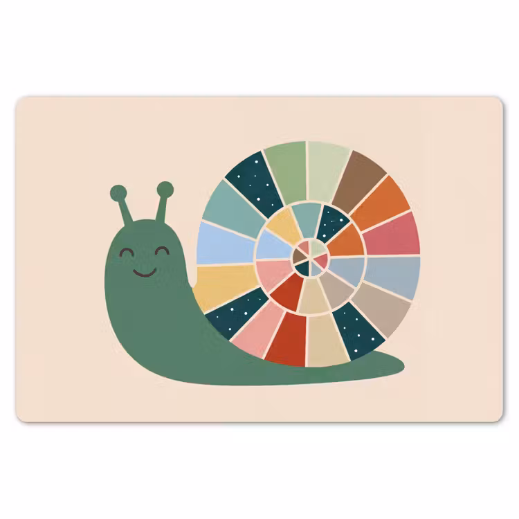 Placemat - 6 stuks - Dieren - Slak - Kleurrijk - Illustratie — 7
